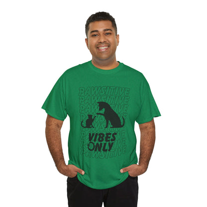 "Pawsitive Vibes Only" Unisex Heavy Cotton T-shirt