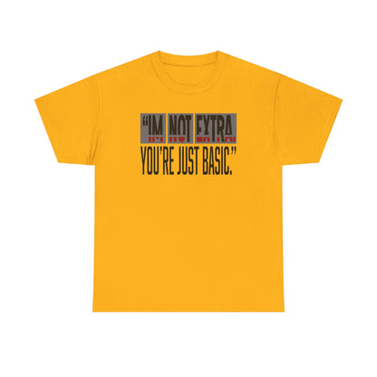 Funny Quote Male Heavy Cotton Tee, Casual T-Shirt for Everyday Wear, Gift for Friends, Birthday Gift, Trendy Statement Shirt