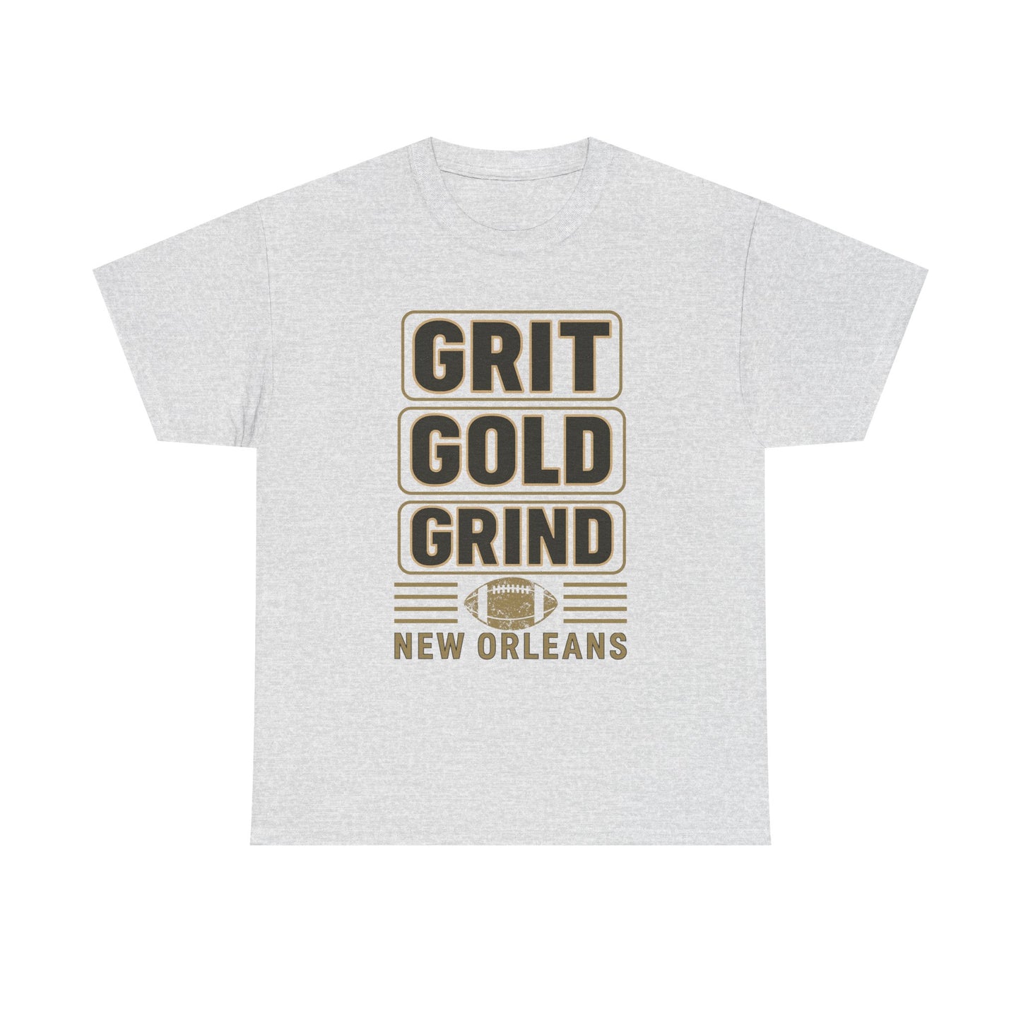 Grit Gold Grind Tee - Male Heavy Cotton Shirt for New Orleans Fans, [...]