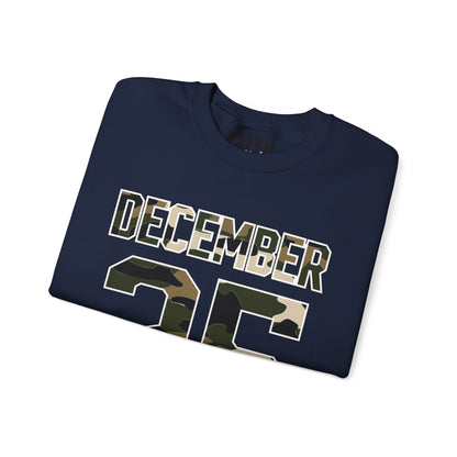 December 25 Camouflage Crewneck Sweatshirt - Christmas Holiday Tee
