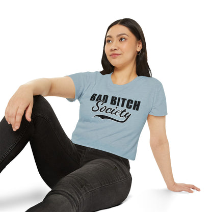 FaithStyles Bad Bitch Society Crop Top — Women's Festival Graphic Tee
