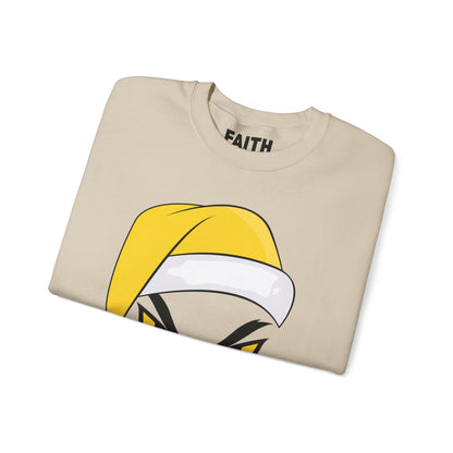 The Mean SANTA Sweatshirt -  Holiday Crewneck - Yellow