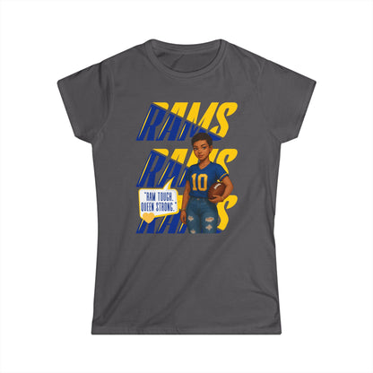 Empowering Women's Softstyle Tee - Rams Theme, Football Fashion, Game Day Apparel, Sports Fan Shirt, Gift for Her