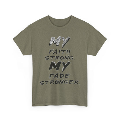 Inspirational Faith T-Shirt for Strength, Motivational Gift, Positive Vibes Tee, Everyday Wear, Male Heavy Cotton Tee