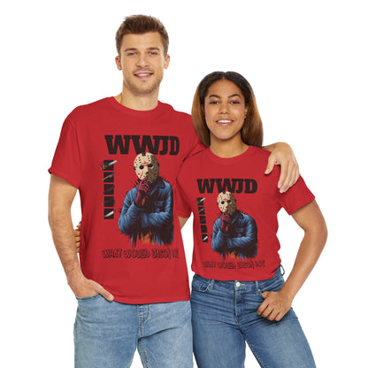 WWJD Unisex Heavy Cotton Tee, Graphic T-Shirt, Casual Wear, Gift for Him, Trendy Apparel, Statement Tee