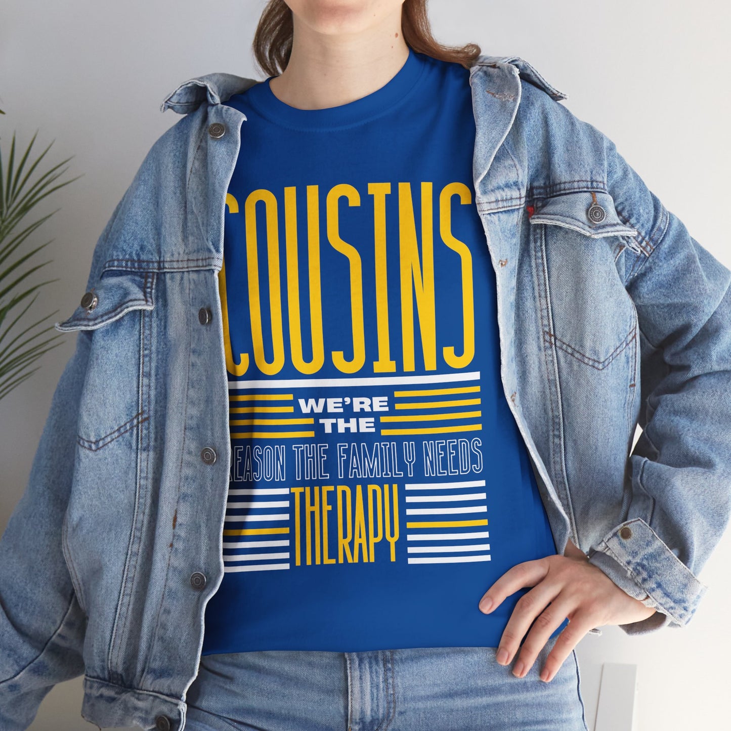 Cousins Therapy Tees, Family Reunion Shirt, Casual Wear, Gift for Cousins, Fun Family Quote Tee